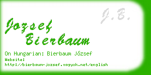jozsef bierbaum business card