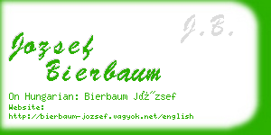 jozsef bierbaum business card